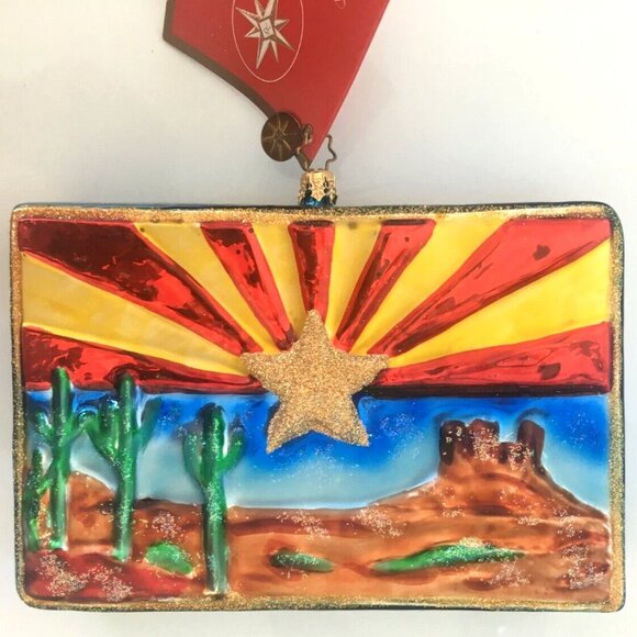 ✨NEW Rare Christopher Radko ARIZONA State Grand Canyon Handmade Glass Ornament ✨ - Picture 5 of 8